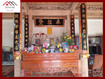 Hoành phi câu đối chữ Phụng Tổ Đường